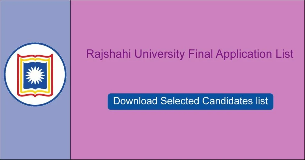 RU Admission Selected Candidates list