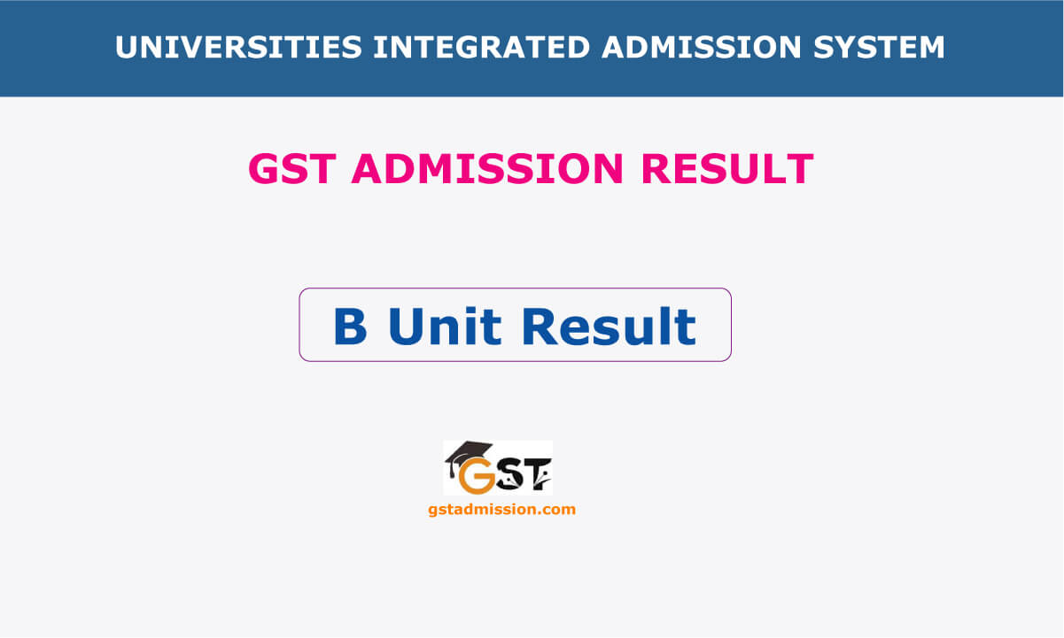 GST B Unit Result