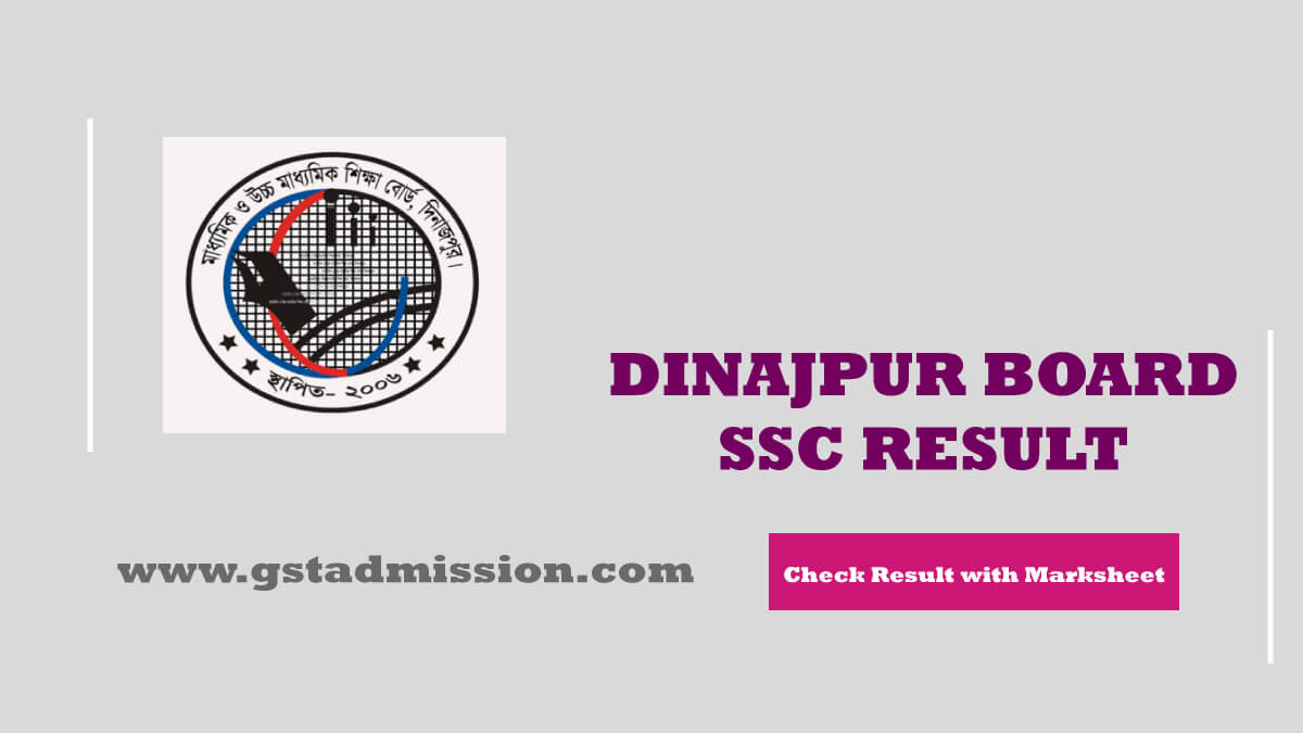 Dinajpur Board SSC Result 2024 with Marksheet