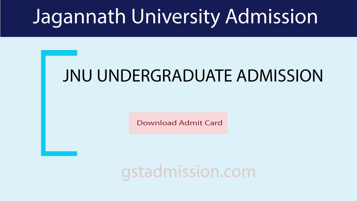 Jagannath University Admit card